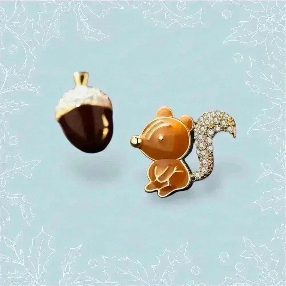 Squirrel 🐿️ and Acorn  Earrings